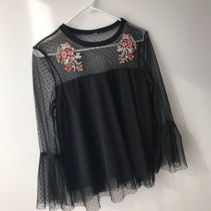 Blouse with embroidery,size M